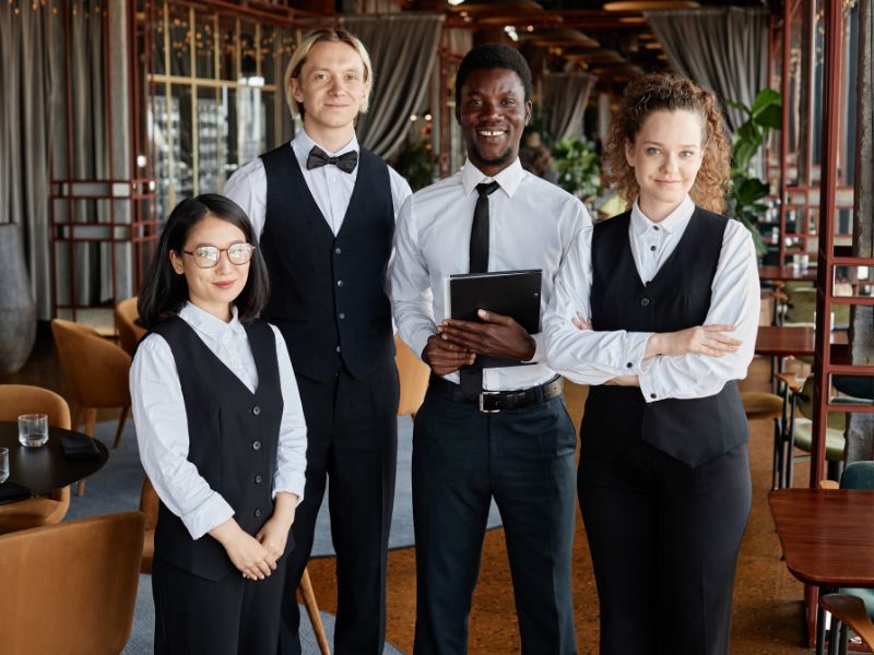 Hotel staff team for hotel jobs in Aruba hospitality industry
